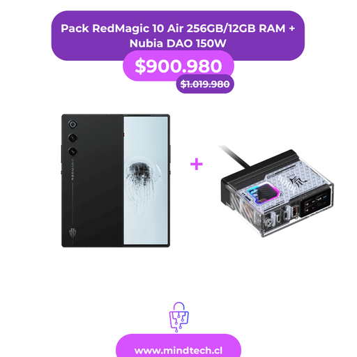 Pack RedMagic 10 Air 256GB/12GB RAM + Nubia DAO 150W