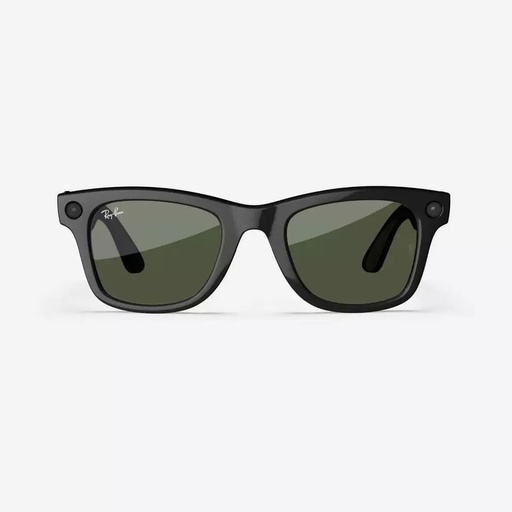 Ray-Ban | Meta Wayfarer - Negro Mate / Transparente a Verde / Grande